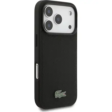 Lacoste Iconic Petit Pique MagSafe kryt + peněženka iPhone 17 Pro černý