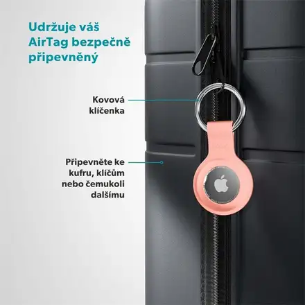 Epico silikonové pouzdro s plnou zadní stranou pro AirTag - růžová