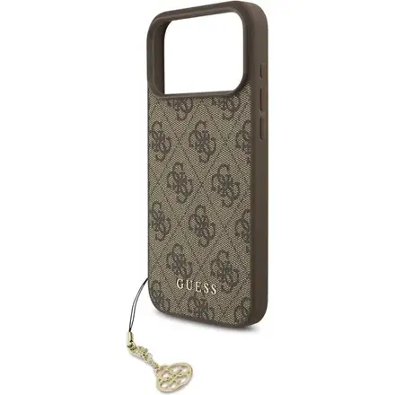Guess 4G Charm MagSafe kryt iPhone 17 Pro Max hnědý