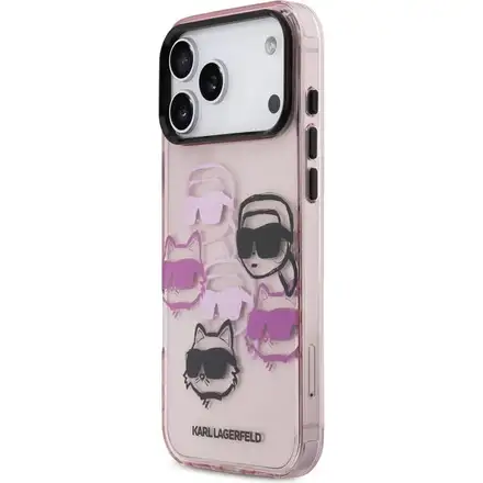 Karl Lagerfeld IML Multi K&CH Heads kryt iPhone 17 Pro růžový