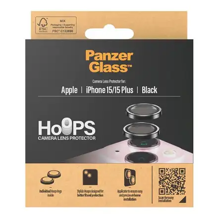 PanzerGlass ochranné sklo Hoops pro iPhone 15/15 Plus-Black