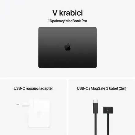 MacBook Pro 16"Apple M4 Pro 14core CPU 20core GPU 48GB 512GB Space Black CZ *Rozbalené &