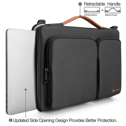 Tomtoc Messenger - 16" MacBook Pro (2019,2021)/MacBook Air 15" - Černá