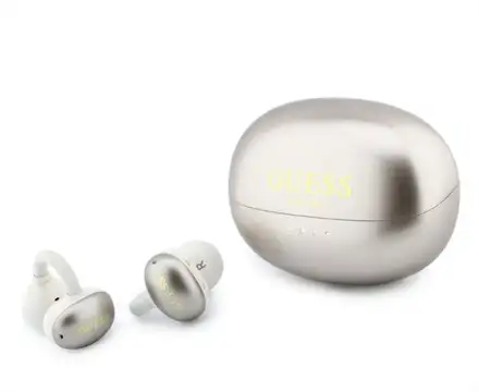 Guess Metallic Finish Classic Logo OWS Bezdrátová Sluchátka zlatá