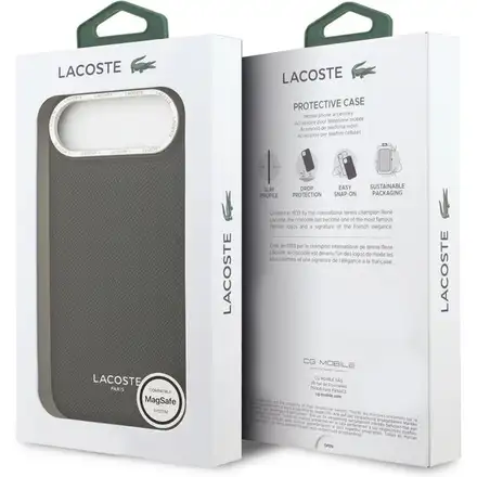 Lacoste PU Leather Champs Elysees MagSafe kryt iPhone Air černý