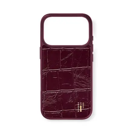 iDeal Fashion Vegan Leather Case MagSafe iPhone 17 Pro/18 Pro Fine Wine Croco
