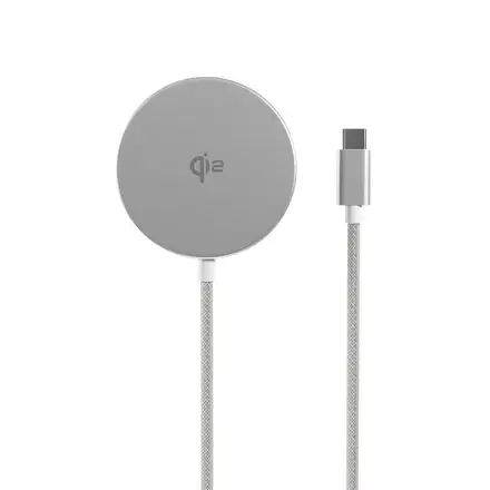 iStores by Epico UltraBase Qi2 Mag+ bezdrátová nabíječka EO50 - stříbrná