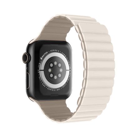 Devia řemínek Nature Silicone Magnetic Watch Band 40/41/42mm - Stardust White