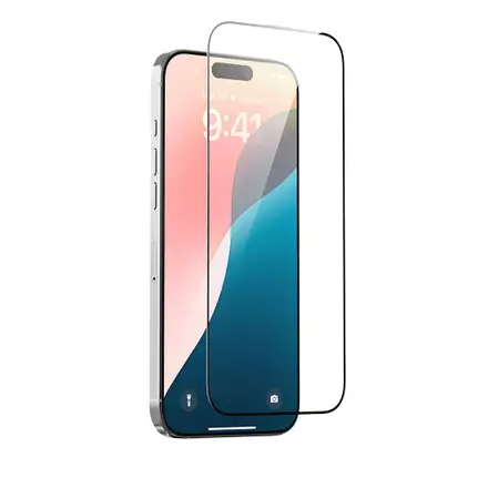 Devia ochranné sklo Van Series Anti-Static pro iPhone 16 Pro - Black Frame