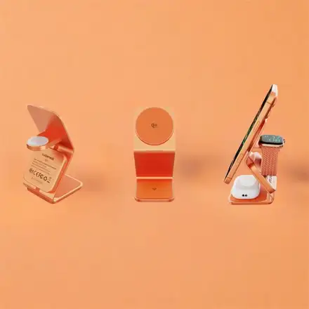 Cubenest Qi2.2 3v1 bezdrátová magnetická nabíječka SQ314 - oranžová