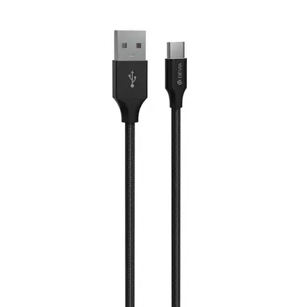 Devia kabel USB-A to USB-C Gracious Woven Cable 1m - Black