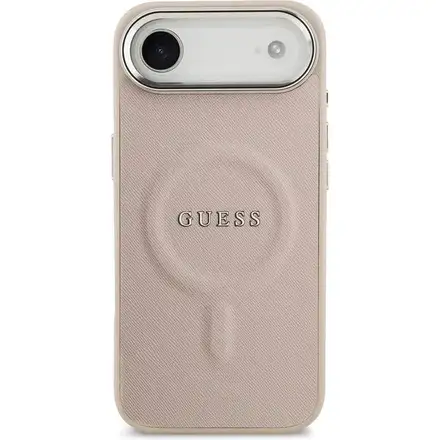 Guess PU Saffiano MagSafe kryt iPhone Air růžový