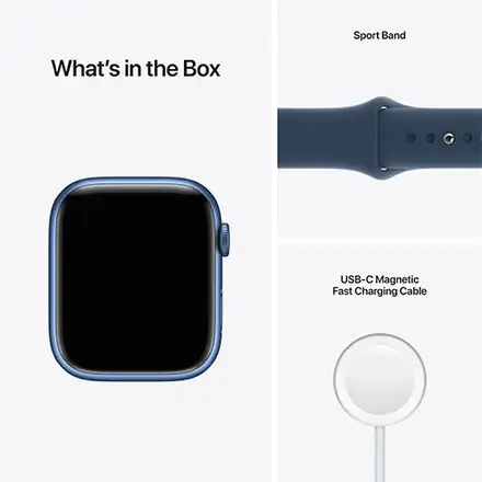 Apple Watch Series 7 GPS, 45mm Modrý hliník *Třída C*