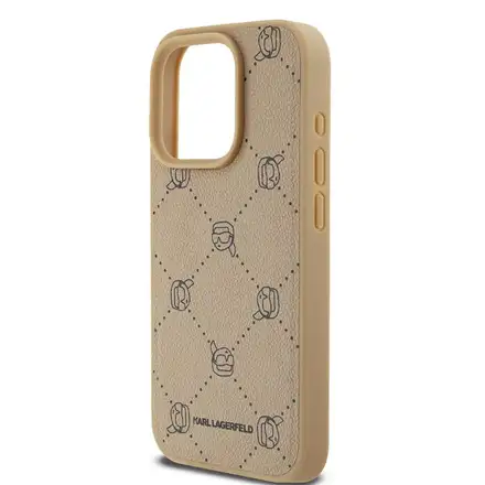 Karl Lagerfeld PU Karl Heads Pattern Magsafe kryt iPhone 15 Pro Max černý