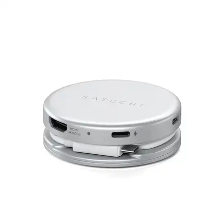 Satechi USB-C Hub OntheGo 5-in-1 Multiport Adapter - Silver