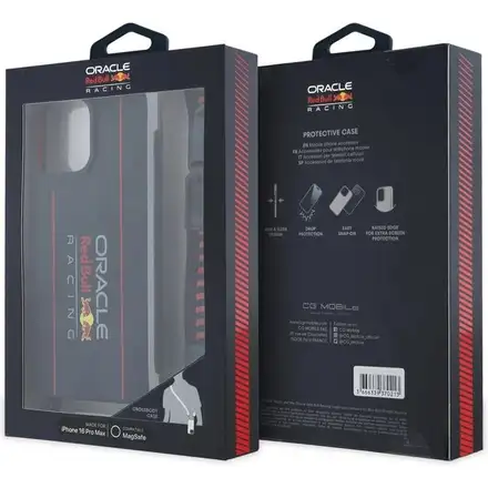 Red Bull Silicone Vertical Logo MagSafe Zadní Kryt + Crossbody popruh pro iPhone 16 Pro Max modrý