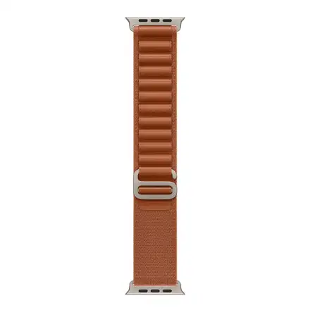 Apple Watch 49mm Terra Cotta Alpine Loop - Small - Natural Titanium Finish