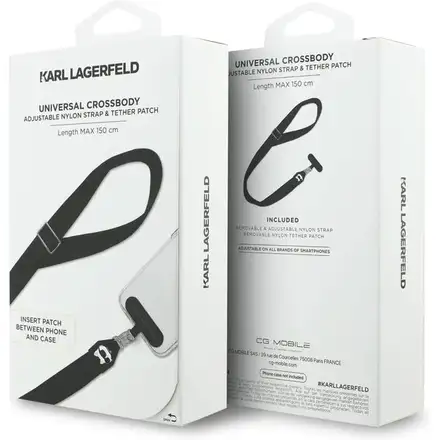 Karl Lagerfeld Universal Crossbody Popruh Choupette Patch černý