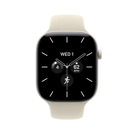 Apple Watch Series 12 GPS + Cellular 42mm Pearl White Ceramic Case with Sand Sport Band - M/L