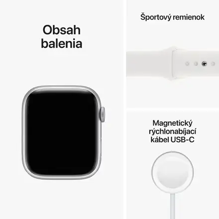 Apple Watch Series 8 GPS 45mm Stříbrný hliník *Použitý s DPH – Třída B*