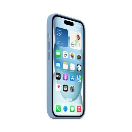 iPhone 15 Silicone Case with MagSafe-Zimní Blue