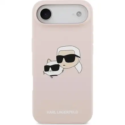 Karl Lagerfeld Liquid Silicone Double Heads MagSafe kryt iPhone Air růžový