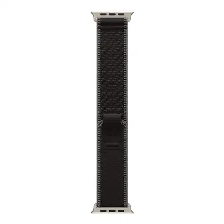 Apple Watch 49mm Black/Charcoal Trail Loop - M/L - Natural Titanium Finish