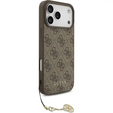 Guess 4G Charm MagSafe kryt iPhone 17 Pro Max hnědý