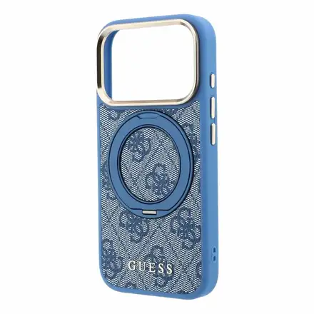Guess PU 4G Ring Stand MagSafe kryt iPhone 18 Pro Max růžový
