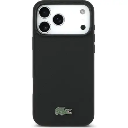 Lacoste Iconic Petit Pique MagSafe kryt + peněženka iPhone 17 Pro Max černý