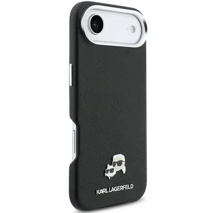 Karl Lagerfeld PU Karl and Choupette Heads Pins MagSafe kryt iPhone Air černý