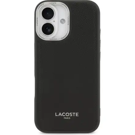 Lacoste PU Leather Champs Elysees MagSafe kryt iPhone 17 černý