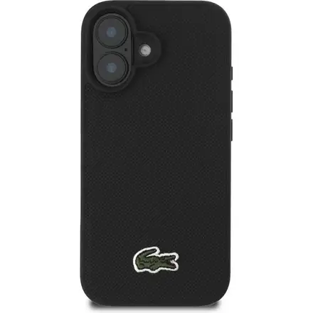 Lacoste Iconic Petit Pique Logo MagSafe kryt iPhone 16 Plus černý
