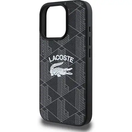 Lacoste Blend Monogram MagSafe kryt iPhone 16 Pro černý