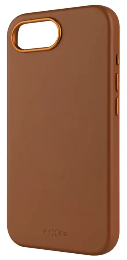 FIXED kožený kryt MagLeather s podporou MagSafe pro Apple iPhone 17e/16e, hnědý