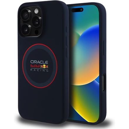 Red Bull Silicone Red Ring MagSafe Zadní Kryt pro iPhone 16 Pro Max modrý