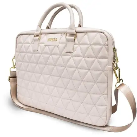 Guess Quilted Taška na MacBook 15" růžová