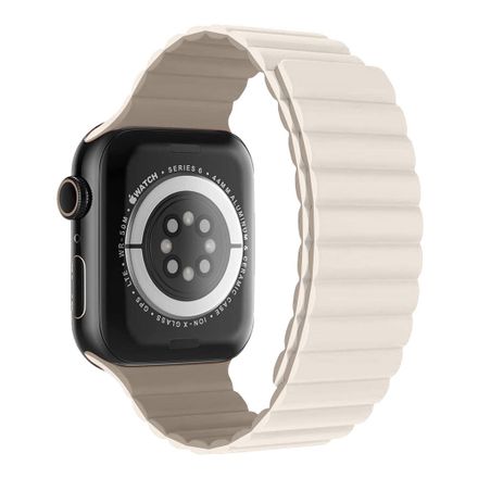 Devia řemínek Nature Silicone Magnetic Watch Band 44/45/46mm - Stardust Pink