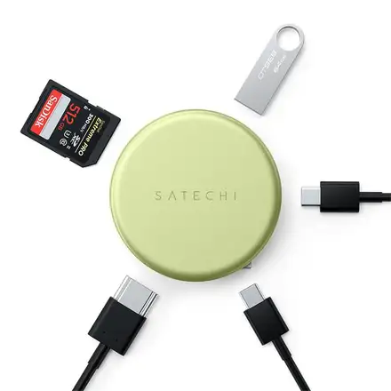 Satechi USB-C Hub OntheGo 5-in-1 Multiport Adapter - Citrus