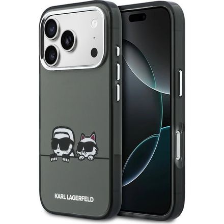 Karl Lagerfeld IML K&C Heads Logo MagSafe MagSafe kryt iPhone 17 Pro černý