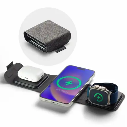 Mophie 3v1 cestovní nabíječka s MagSafe - černá