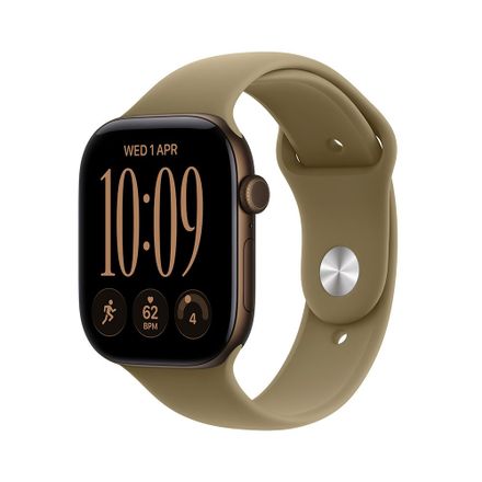 Apple Watch Series 12 GPS 42mm Dark Bronze Aluminium Case with Olive Sport Band - M/L