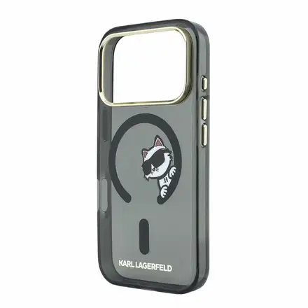 Karl Lagerfeld IML Choupette Peekaboo Magsafe kryt iPhone 18 Pro Max černá