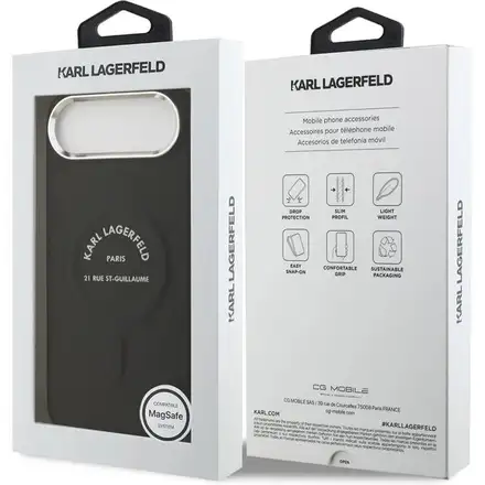 Karl Lagerfeld PU RSG Logo MagSafe kryt iPhone Air černý