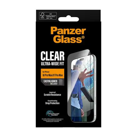 PanzerGlass ochranné sklo UWF pro iPhone 18 Pro Max-Black Frame