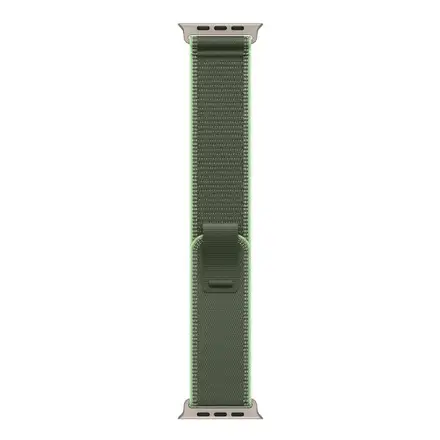 Apple Watch 49mm Green/Neon Trail Loop - M/L - Natural Titanium Finish