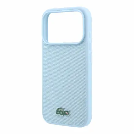 Lacoste PVC Iconic Petit Pique Metal Logo MagSafe kryt iPhone 18 Pro modrý