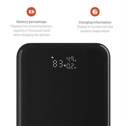 FIXED powerbanka Zen 20 Pro s LCD displejem a výstupem 130W, 20000 mAh, černá