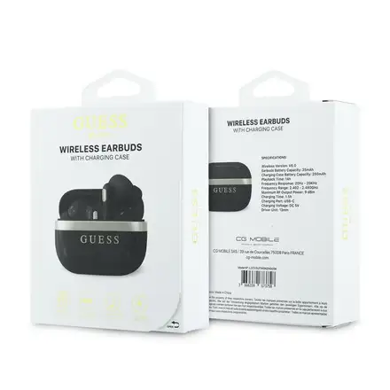 Guess Gold Line Glossy Finish TWS Bezdrátová Sluchátka černá