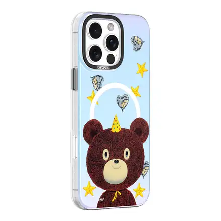 Devia kryt Canvas Series Magnetic Case pro iPhone 16 Plus - Starry Bear